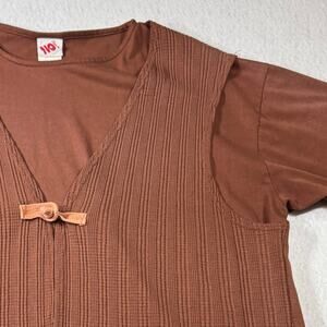 Vintage No Boundaries 90s Cottagecore Brown 20 Blouse Grannycore Office Wear
